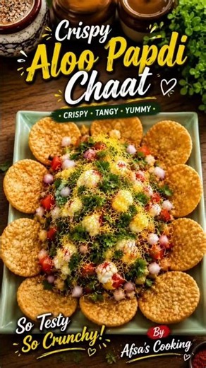 💛 Crispy Aloo Papdi Chaat ✨|Crispy • Tangy • Yummy ✨ | Quick & Easy Snack 😋|