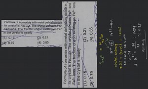 Formula of iron oxide with metal deficiency defect in its cryst... | Filo