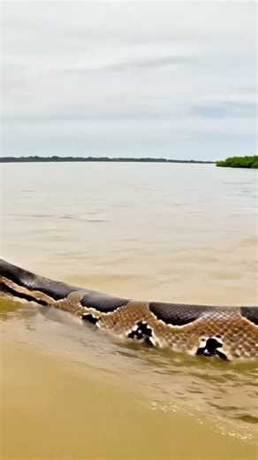Is that a Log? No, it's a GIANT Python/Anaconda! #shorts #Anaconda #Python