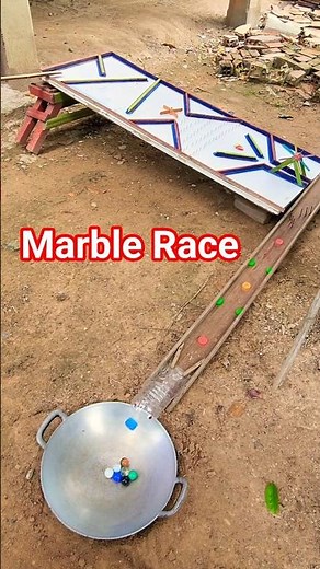 Colorful Marbles Run Race ASMR |Relaxing with rural Marble