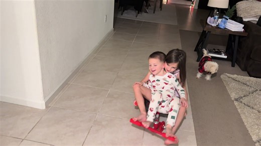 Throwback to Christmas night when my kids got a scooter from Santa. They love these scooters and ride them all the time! Easy to use and fun to ride. #scooter