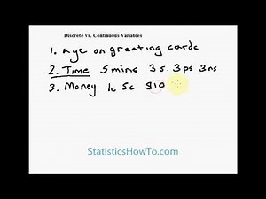 Discrete vs Continuous Variables