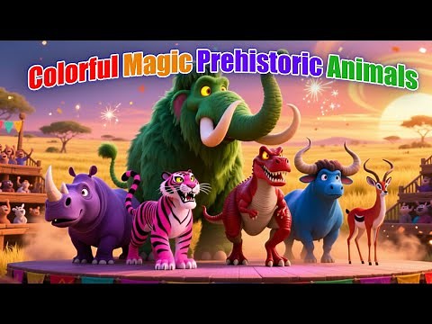 Colorful Magic Prehistoric Animal | Animal Colorful | Zazzy Melody