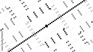 8bit Abstract Black And White Symmetry Computing Progress Patterns of Order Bits Bytes Digital Information Binary Divided Simplified Thinking Concept High Contrast Stock Video