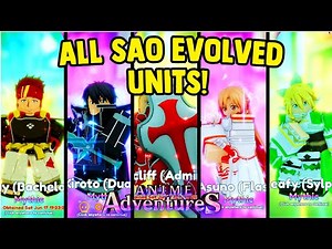 ALL NEW 'SWORD ART ONLINE' EVOLVED SHOWCASE IN ANIME ADVENTURES!