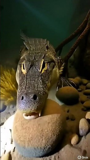 “I Put a Camera on a Crocodile… Underwater Hunt POV 🐊”