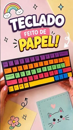 DIY TECLADO DE PAPEL 😱💜 Você não vai acreditar como fiz!