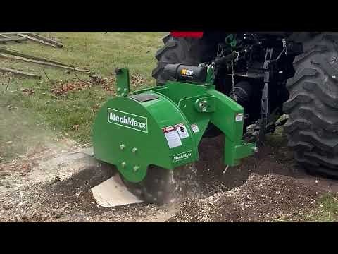 Demonstration of 3-Point PTO Stump Grinder SG24