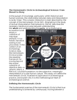 Hermeneutic Circle in Archaeology Worksheet Classwork, Homework or Sub Plans