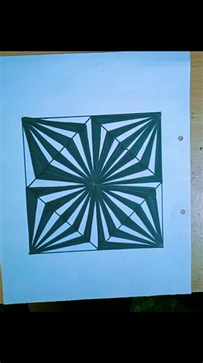 Wow! Isko Try Karo! Simple 3D Geometry Trick Art ✏️ #shorts #drawing