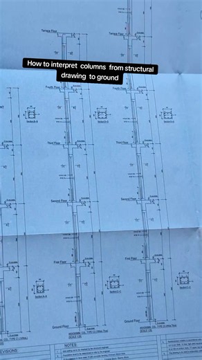 How to Interpret Columns from Structural Drawings to Ground