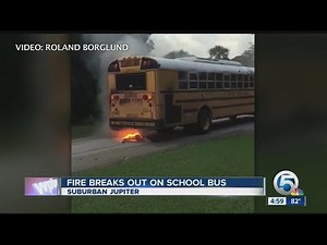 Fire breaks out on school bus
