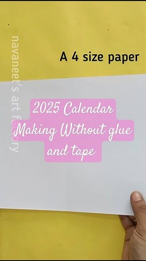 2025 Calendar Making ideas || no glue paper crafts ||diy