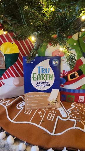 Jessica - Midwest Content Creator on Instagram: "@truearthmovement laundry detergent sheets in need Frosted Vanilla Bean smell amazing!! Plus they are just as effective on laundry as ever before, and ad always, eco-friendly and so easy to use! These just became my new must-have on hand! 🙌 #truearth #ecofriendly #laundrysheets #mommusthaves #momhacks #momtip #momtricks #momapproved"
