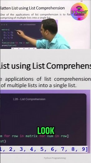 Code Explained: List Comprehension & Flattened Lists! #shorts