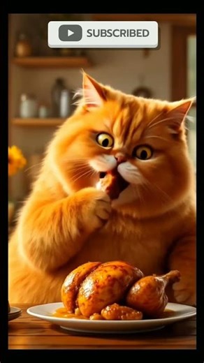 Cat and Turkey Fight #shorts #shortfeed #viralvideo #viralshorts #goldencat #aivideo