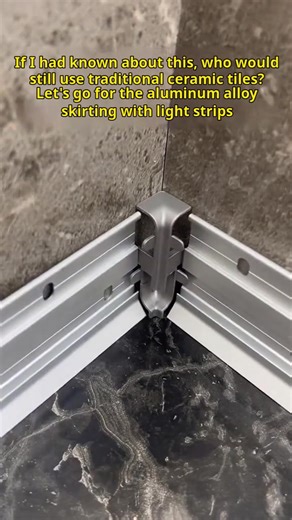 1.1M views · 3.3K reactions | Goodbye traditional tiles—Hello LED Aluminum Skirting Boards!#decorativestrip #skirtingboard #decoration #skirtingline #manufacturer #export | Decorative strip | Facebook