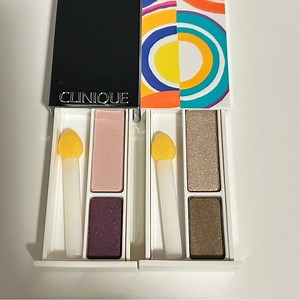 NEW Clinique All About Shadow Duo Eyeshadow Set of Two Pink Purple Tan Colors