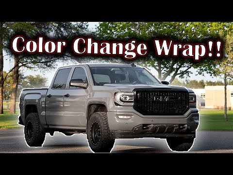 Lifted GMC Sierra Color Change Wrap! - Gloss Ominous Grey (4K)