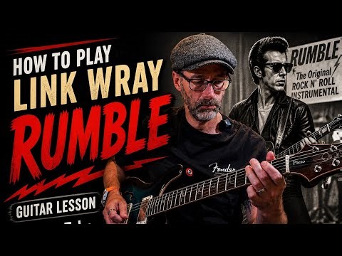 Link Wray Rumble Guitar Tutorial - Beginner Friendly (Tarantinos Pulp Fiction)