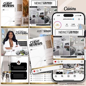 DIY Canva Real Estate Flyers, Realtor Social Media Content Posts, Editable Canva Flyers, Real Estate, Licensed Realtor, Real Estate Agent - Etsy