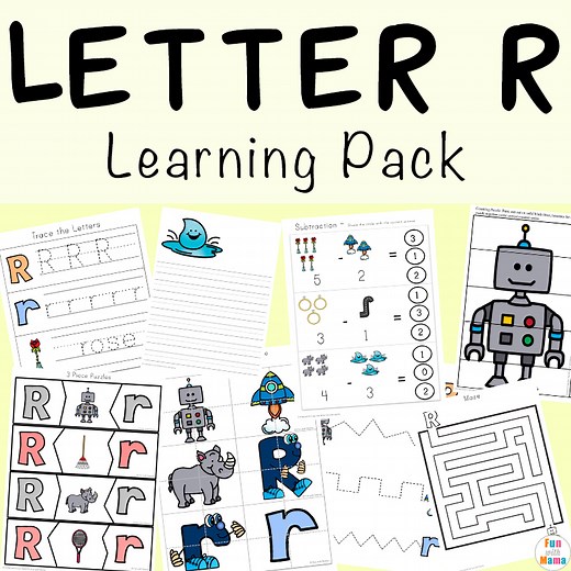 Letter R Worksheets and Printable Preschool Activities Pack