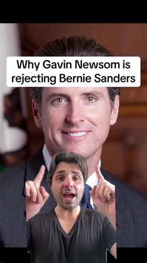 Why Gavin Newsom is rejecting Bernie Sanders. #gavinnewsom #politics #california #berniesanders #charlesperalo