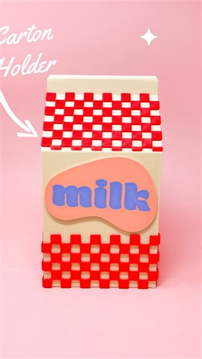 Jasmine | This started as a paper milk carton years ago on Etsy, now it’s a retro pen holder for your desk. PLA by @hatchbox3d! #3dprinting... | Instagram