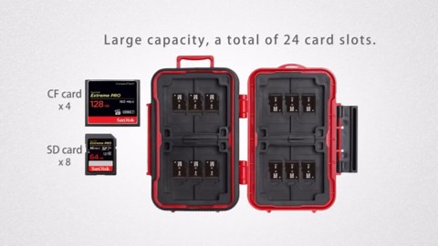 LYNCA 24 Slots Camera Memory Card Case Holder Water-Resistant Anti-Shock SD Card Case Holder Wallet for 8 SD Cards 4 CF Cards 12 Micro SD/TF Cards Storage Box, Compact Memory Cards Wallet (Green)