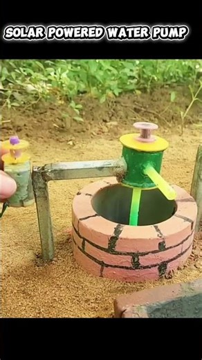 DIY Miniature Water Pump System with Solar Panel Model #DIY #MiniatureWorld #ScienceProject #shorts