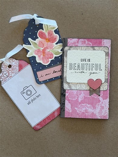 Pink Mini Photo Album | 5x3 Scrapbook | Life is Beautiful Memory Keeper - Etsy