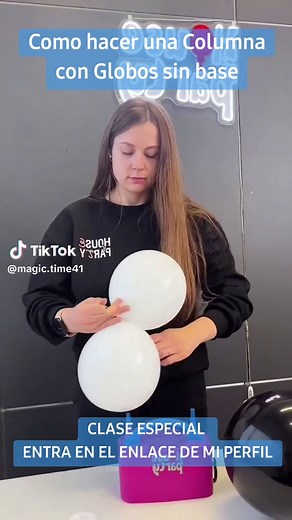 Cómo hacer una columna de globos sin base en espiral