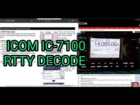 ICOM IC-7100 RTTY Decode /SET UP Advanced Manual link