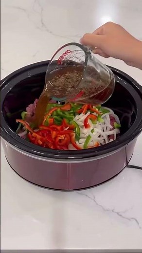 The EASIEST Crock Pot Philly Cheesesteak! 🤤