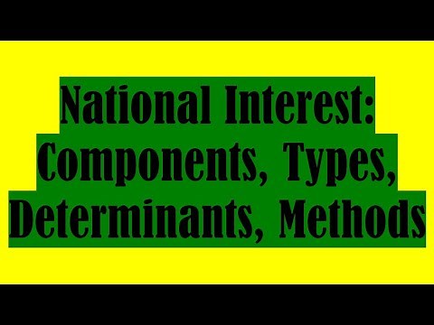 National Interest: Components, Types, Determinants, Methods