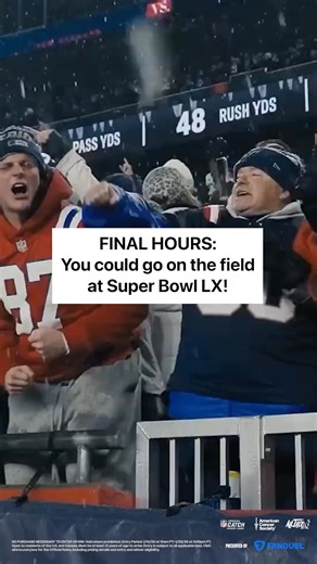 Final chance to WIN your way onto the field at Super Bowl LX & support life-saving cancer screenings! | NFL