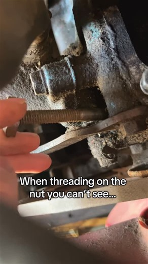 Crusty Rusty’s Restoration on Instagram: "Yall know the feeling when you get the nut… On the bolt you can’t see… #mechanic #mechaniclife #relatable"