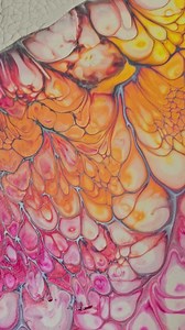 Acrylic painting "Lava" hand-painted on stretcher frame