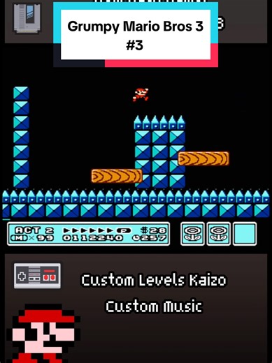 Grumpy Mario Bros 3 Romhack Kaizo levels part 3 #mariobros #supermario