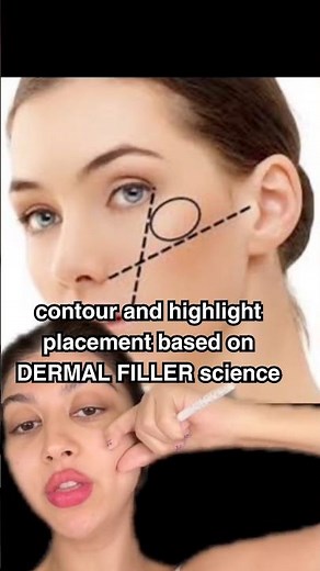 i contoured using a DERMAL FILLER MAP and the difference is insane ‼️🤯 #makeuphacks #contour
