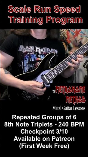 Scale Run Speed Training – Repeated Groups of 6 (Checkpoint 3/10) – 240 BPM