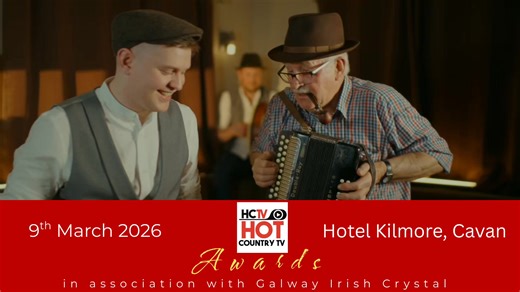 Hot Country TV Awards 2026 is proud to welcome Jack Keogh Music, rising Irish country music artist, whose sound blends classic country influences with authentic Irish storytelling. 📅 Monday 9th March 2026 🕗 Concert starts at 8:00pm 📍 Hotel Kilmore, Cavan 🎟️ TICKETS ON SALE NOW – €30 Tickets can be purchased: 📞 By phone or in person at Hotel Kilmore, Cavan – 049 4332288 🌐 Online at ticketmaster.ie and www.hotcountrytv.com 📱 From Hot Country TV – 087 6859895 🎁 PRIZES ON THE NIGHT! ✨ A 27” 