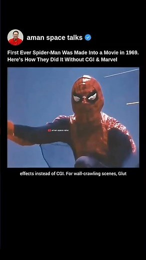 First Ever Spiderman Was Made Into A Movie (Without CGI) In 1969. Heres How #shorts #spiderman #cgi