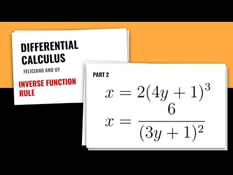 DERIVATIVE by INVERSE FUNCTION RULE / Part 2 with EXAMPLES
