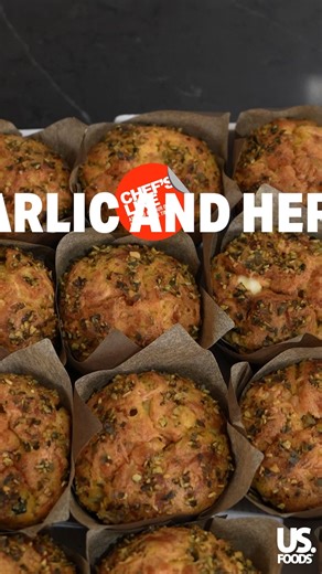 Add our Chef’s Line® Garlic and Herb Cheese Filled Muffins to your breadbasket for World Bread Day! https://www.utm.io/ujdhW | US Foods