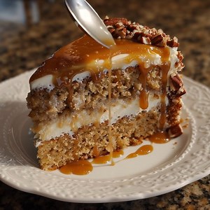 Caramel Pecan Layer Cake This Caramel Pecan Layer Cake is pure decadence, soft, nutty layers of moist cake filled with creamy frosting, buttery caramel, and toasted pecans. Every bite is rich, sweet, and melt-in-your-mouth delicious, a showstopper for any celebration! Ingredients: For the Cake: 2½ cups all-purpose flour 1½ tsp baking powde ½ tsp baking soda ½ tsp salt 1 cup unsalted butter, softened 1½ cups granulated sugar ½ cup light brown sugar 4 large eggs 1 cup sour cream 1 tsp vanilla extr