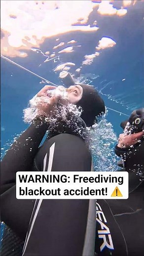 FREEDIVING BLACKOUT ACCIDENT! ⚠️ #freediving #blackout #accident