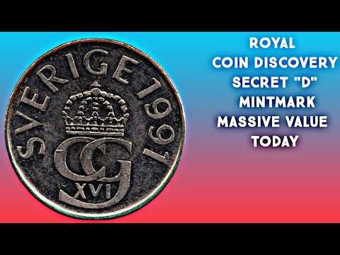 1991 Sweden 5 Kronor Coin Worth 730 Dollars Rare D Mintmark Treasure Found