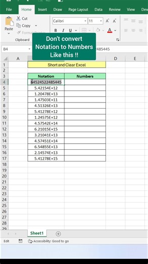 25K views · 210 reactions | Convert Notation in Excel  #exceltips #ExcelTricks #exceltutorial #explore | computernotion | Facebook