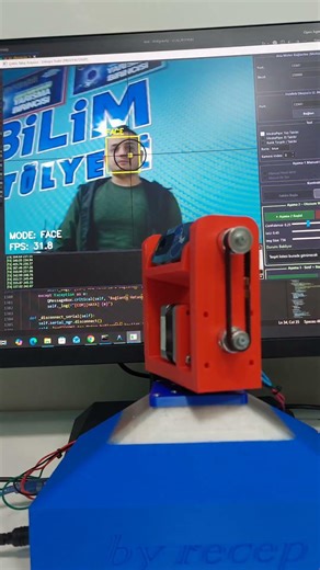 Tested face tracking realtime stable and smooth still improving#ai #computervision #robotics #opencv